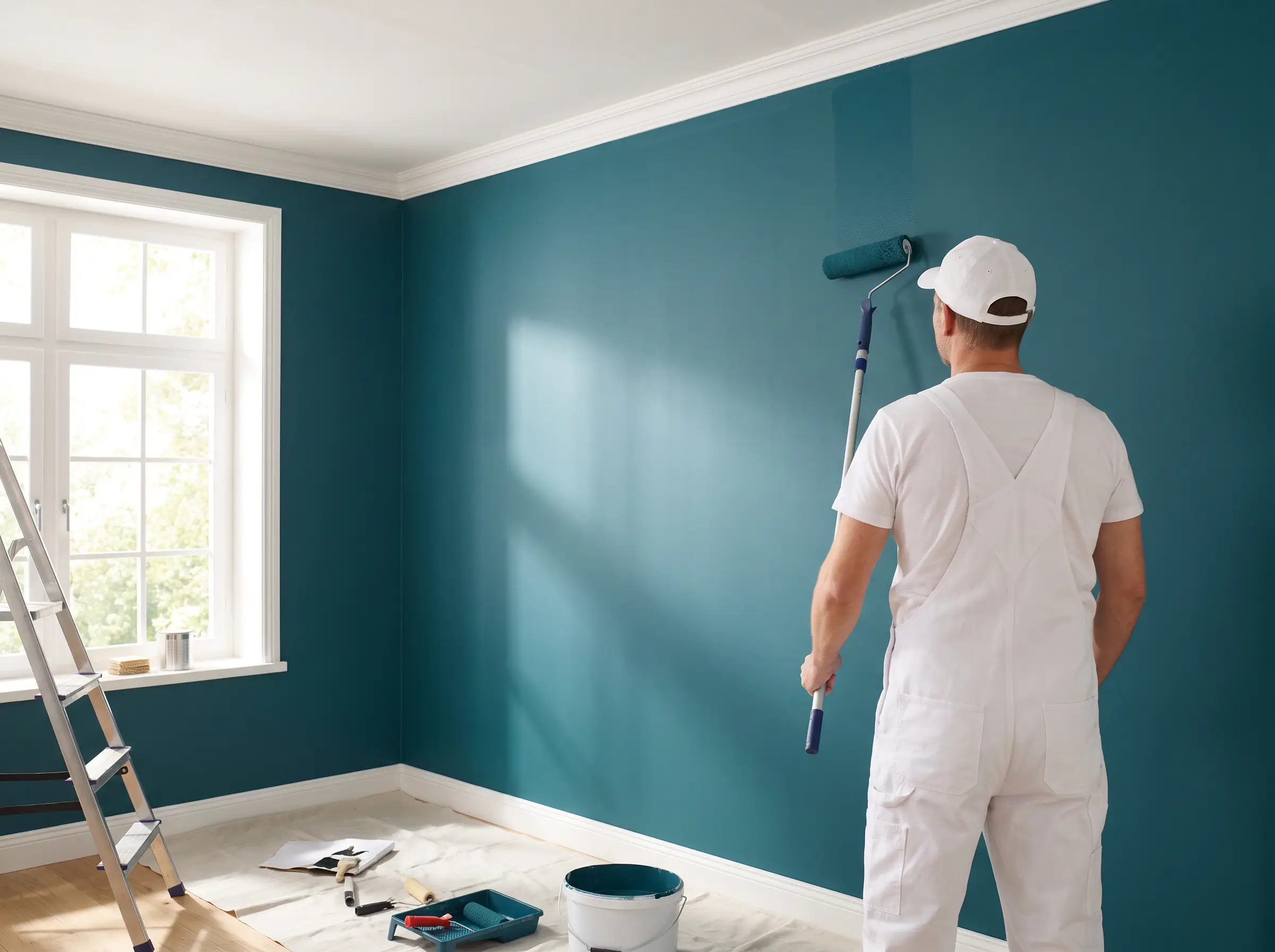Interior repaint in progress