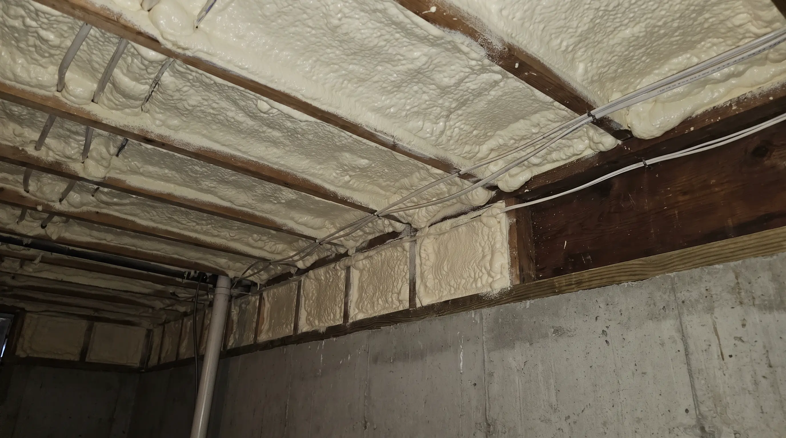 Residential crawl space and rim joist spray foam