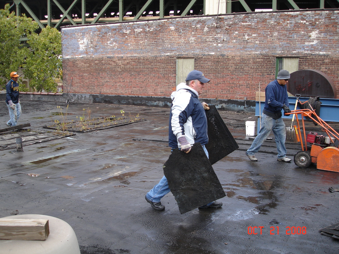 Werner General Contracting crew working on a commercial roof