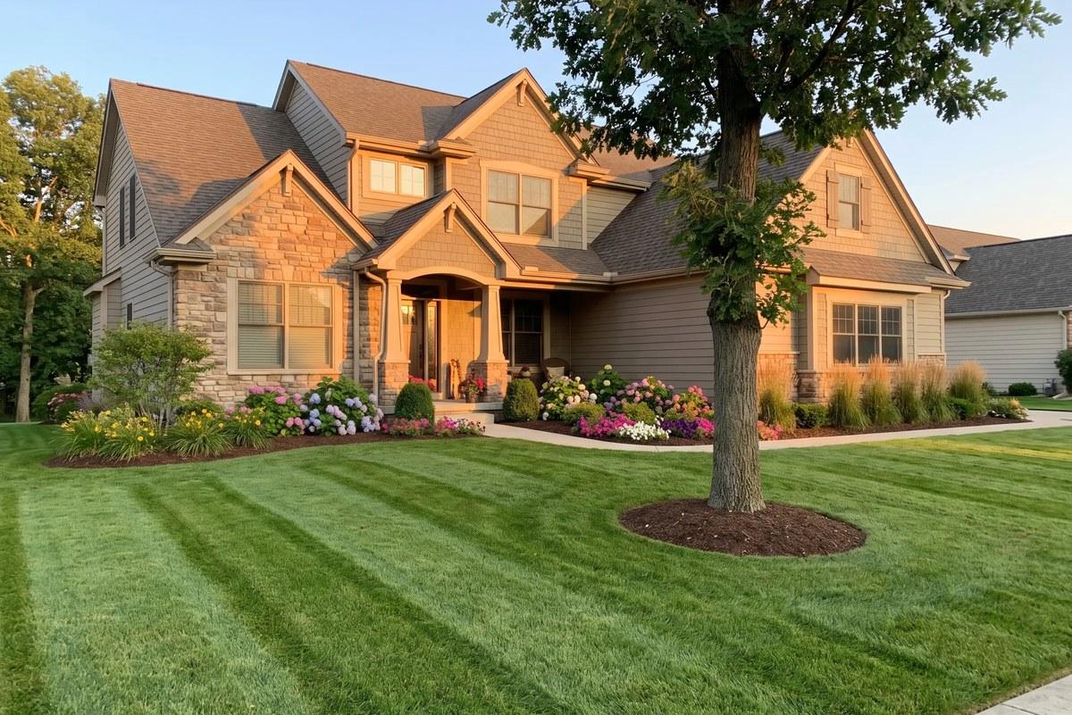 Treated, weed-free lawn