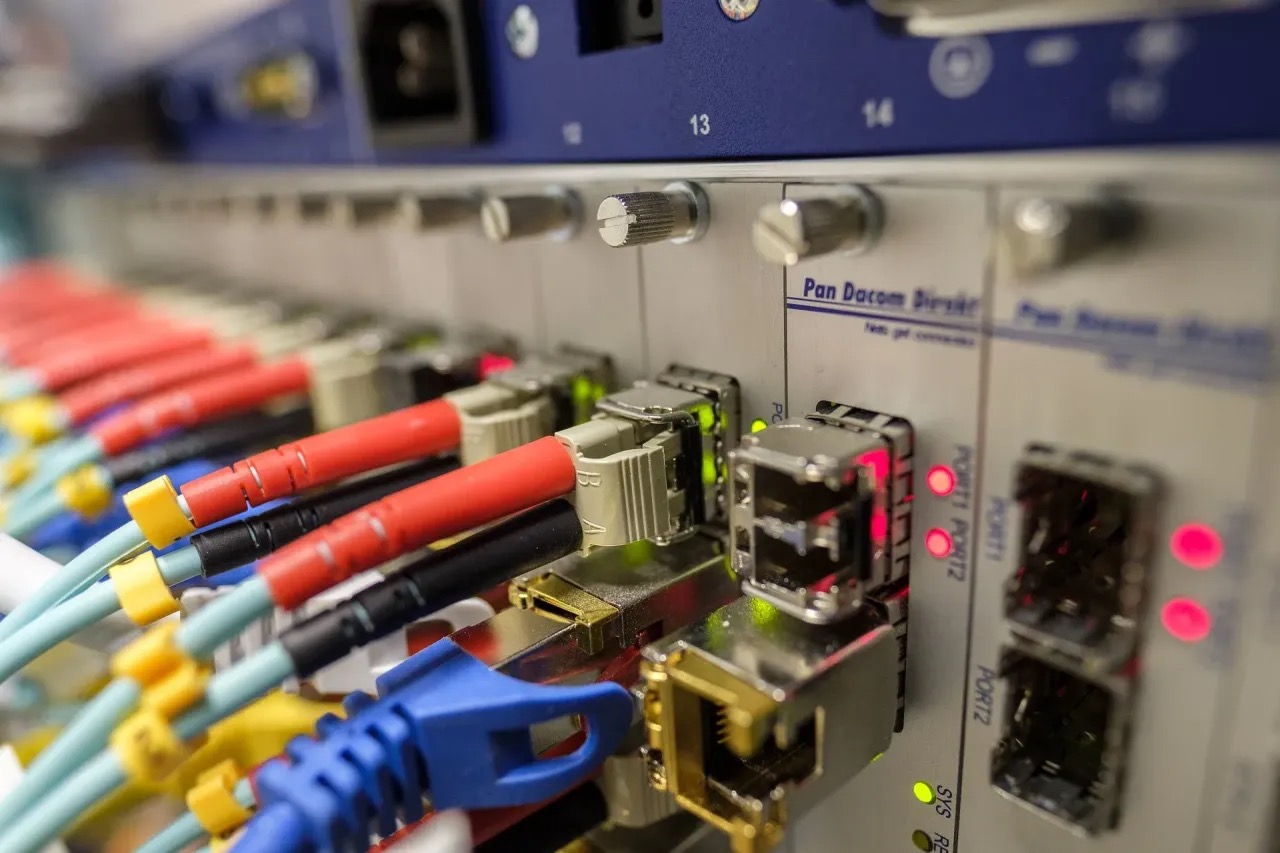 Commercial fiber network install in progress