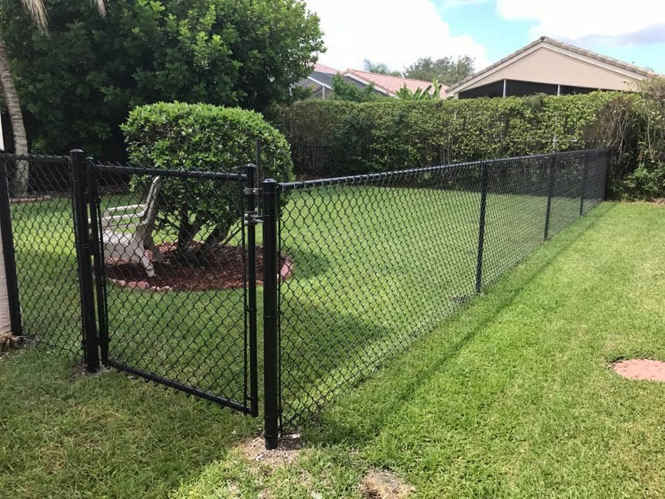 Chain link fence installation