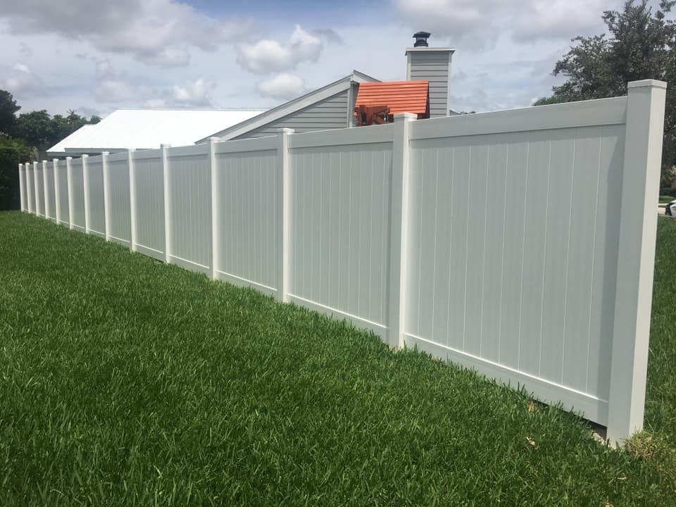 PVC vinyl fence installation