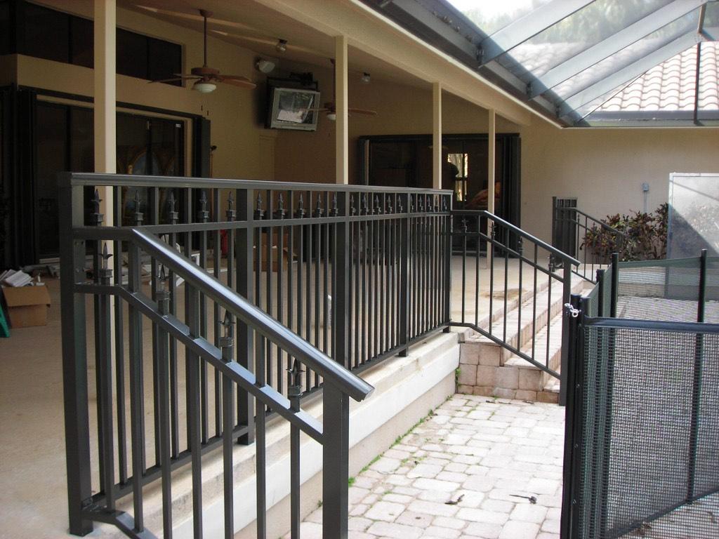 Aluminum fence installation by Zepco Fence